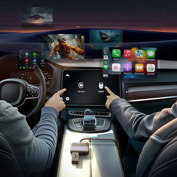 MINIX CA361 Plus vezeték nélküli CarPlay & Android Auto adapter, Plug & Play HDMI multimédia