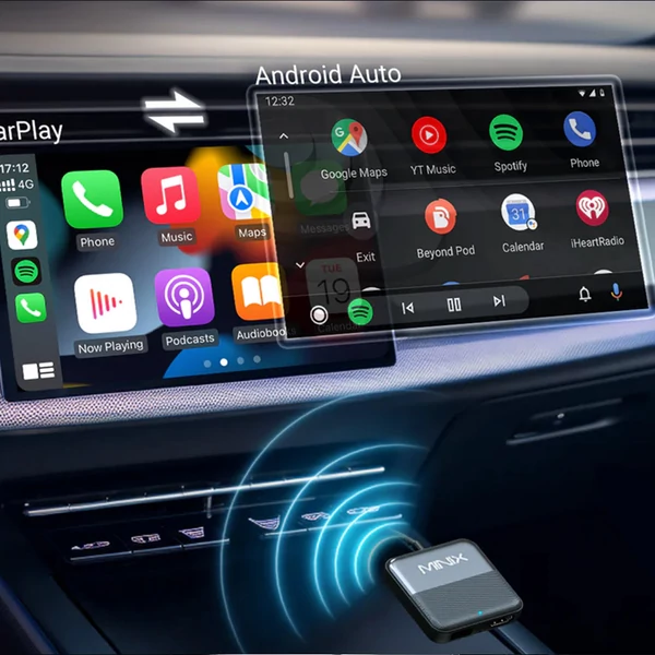 MINIX CA361 Plus vezeték nélküli CarPlay & Android Auto adapter, Plug & Play HDMI multimédia