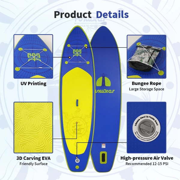 FunWater SUPFW28A felfújható SUP deszka – 350×87×15 cm álló evezős paddle board