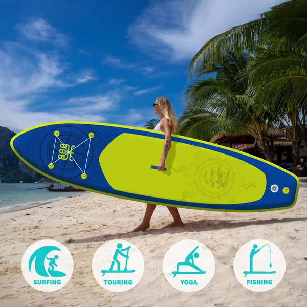 FunWater SUPFW28A felfújható SUP deszka – 350×87×15 cm álló evezős paddle board