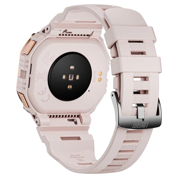 LOKMAT OCEAN GT okosóra – 1.75'' kijelző, zseblámpa, iránytű, AI hangasszisztens, BT hívás, 3ATM vízálló, egészségfigyelés, 100+ sportmód – Arany