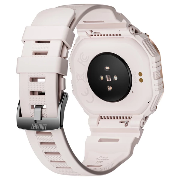 LOKMAT OCEAN GT okosóra – 1.75'' kijelző, zseblámpa, iránytű, AI hangasszisztens, BT hívás, 3ATM vízálló, egészségfigyelés, 100+ sportmód – Arany