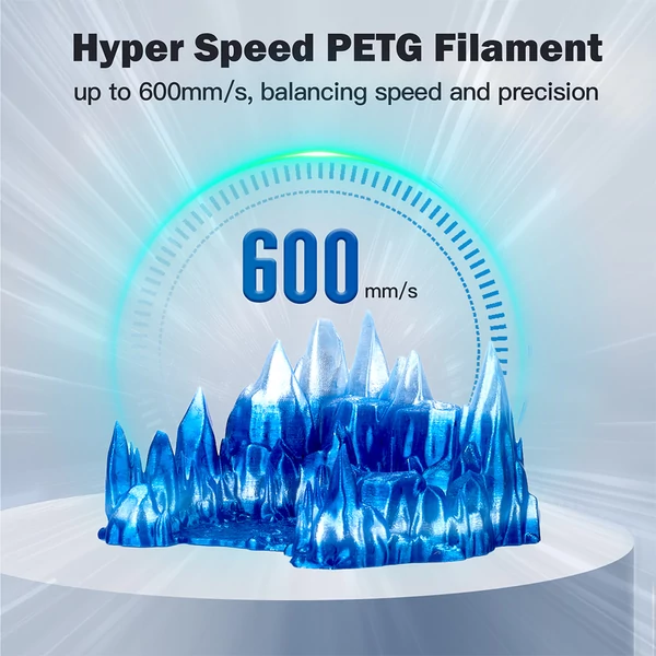 ERYONE nagysebességű, áttetsző színátmenetes PETG filament 1kg – sötétkék & átlátszó