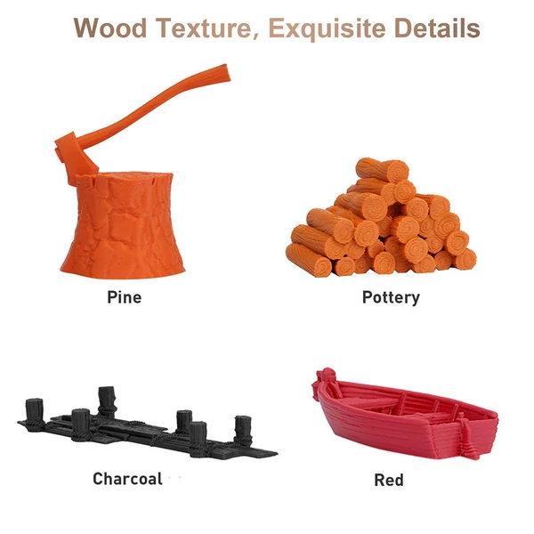 ERYONE Wood PLA 1kg – Faszerű PLA filament - Piros