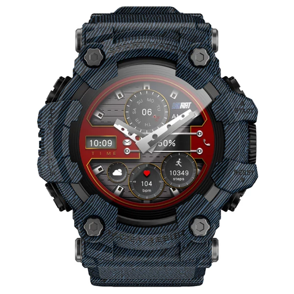 LOKMAT ATTACK GT okosóra – 1.32'' HD érintőkijelző, IP68 vízálló, 100+ sportmód, Bluetooth hívás, pulzus- és alvásmérés, 15 napos üzemidő – Kék