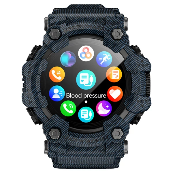 LOKMAT ATTACK GT okosóra – 1.32'' HD érintőkijelző, IP68 vízálló, 100+ sportmód, Bluetooth hívás, pulzus- és alvásmérés, 15 napos üzemidő – Kék