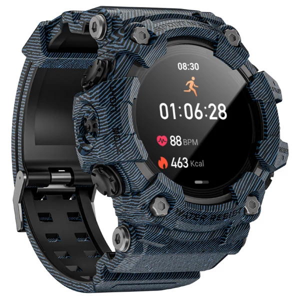 LOKMAT ATTACK GT okosóra – 1.32'' HD érintőkijelző, IP68 vízálló, 100+ sportmód, Bluetooth hívás, pulzus- és alvásmérés, 15 napos üzemidő – Kék