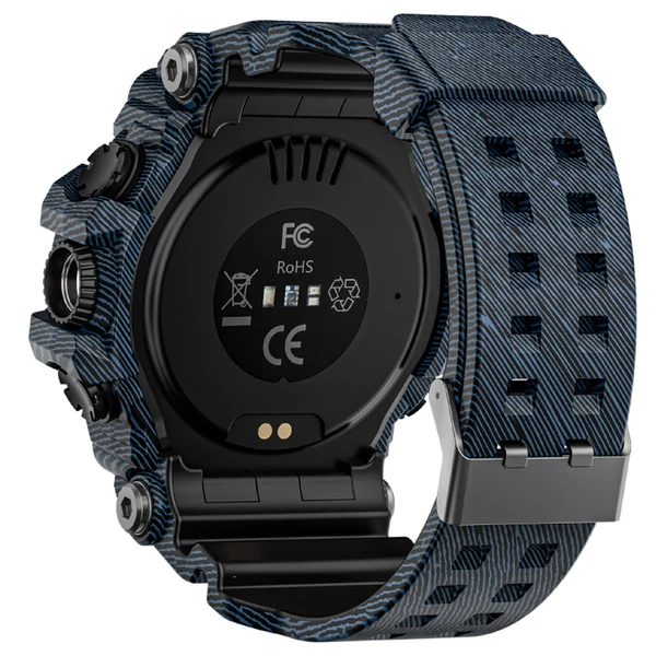 LOKMAT ATTACK GT okosóra – 1.32'' HD érintőkijelző, IP68 vízálló, 100+ sportmód, Bluetooth hívás, pulzus- és alvásmérés, 15 napos üzemidő – Kék