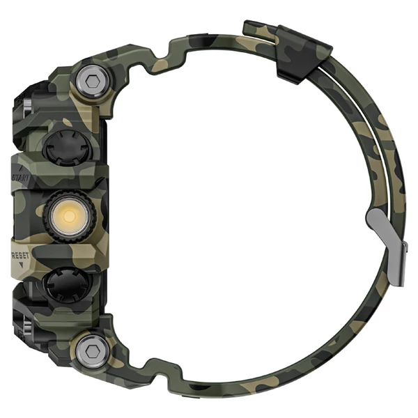 LOKMAT ATTACK GT okosóra – 1.32'' HD érintőkijelző, IP68 vízálló, 100+ sportmód, Bluetooth hívás, pulzus- és alvásmérés, 15 napos üzemidő – Katonai zöld