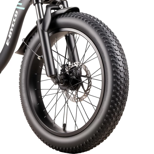 E·Bycco S1 összecsukható e-bike, 250W, 36V 10.4Ah akku, 25 km/h, 30–50 km, 20×3.0” gumi, Shimano 7 seb., dupla tárcsafék