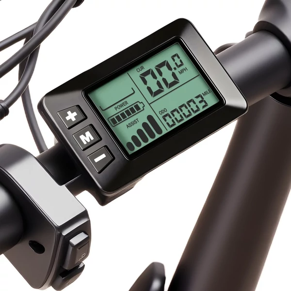 E·Bycco S1 összecsukható e-bike, 250W, 36V 10.4Ah akku, 25 km/h, 30–50 km, 20×3.0” gumi, Shimano 7 seb., dupla tárcsafék