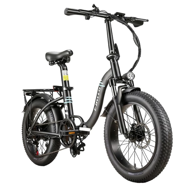 E·Bycco S1 összecsukható e-bike, 250W, 36V 10.4Ah akku, 25 km/h, 30–50 km, 20×3.0” gumi, Shimano 7 seb., dupla tárcsafék