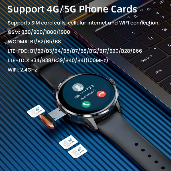 LOKMAT APPLLP 3 okosóra – 1.6'' AMOLED HD kijelző, SIM támogatás, 3GB+32GB, GPS, WiFi, egészség‑ és fitneszmonitor – Fekete