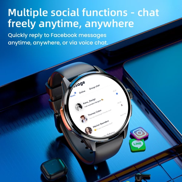 LOKMAT APPLLP 3 okosóra – 1.6'' AMOLED HD kijelző, SIM támogatás, 3GB+32GB, GPS, WiFi, egészség‑ és fitneszmonitor – Fekete