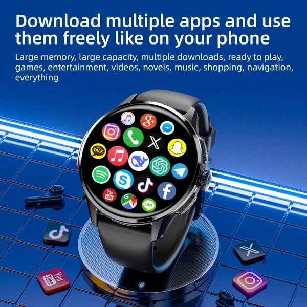 LOKMAT APPLLP 3 okosóra – 1.6'' AMOLED HD kijelző, SIM támogatás, 3GB+32GB, GPS, WiFi, egészség‑ és fitneszmonitor – Fekete