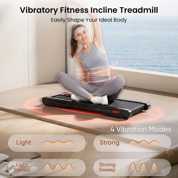 Sperax P2Max rezgő futó- és gyaloglópad 2.5HP motorral, 10 fokos dőléssel, 160 kg teherbírással, LED kijelzővel, távirányítóval