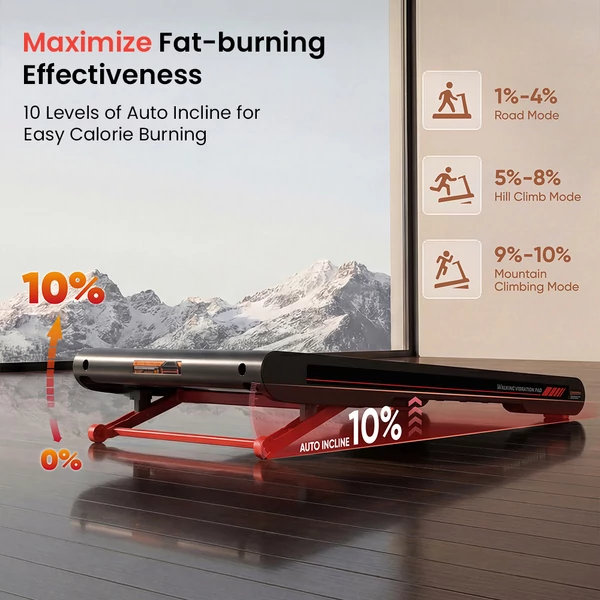 Sperax P2Max rezgő futó- és gyaloglópad 2.5HP motorral, 10 fokos dőléssel, 160 kg teherbírással, LED kijelzővel, távirányítóval