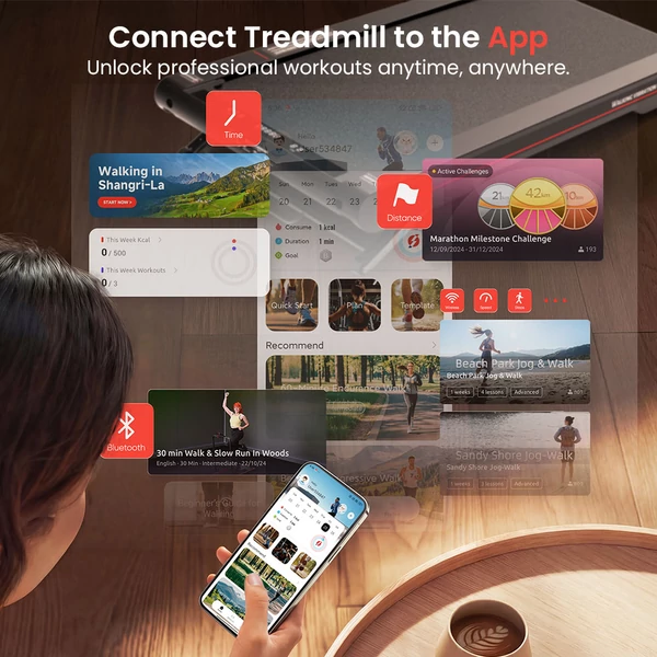 Sperax P2Pro rezgő gyaloglópad, 2 szintű 10% dőlésszög, 0.8–6.4 km/h, 120 kg teherbírás, LED kijelző, távirányító, háromszoros rezgéscsillapítás