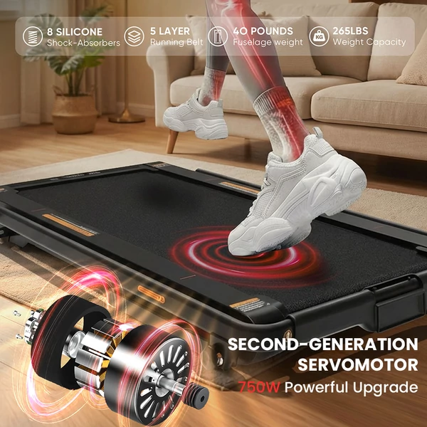 Sperax P3Pro gyaloglópad 750W motorral, 6% dőléssel, 12 km/h sebességgel, összecsukható kapaszkodóval, Bluetooth kijelzővel