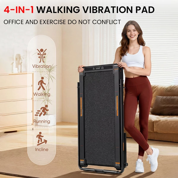 Sperax P3Max rezgő gyaloglópad kapaszkodóval, csendes 2.5HP motorral, 10% dőléssel és 160 kg teherbírással