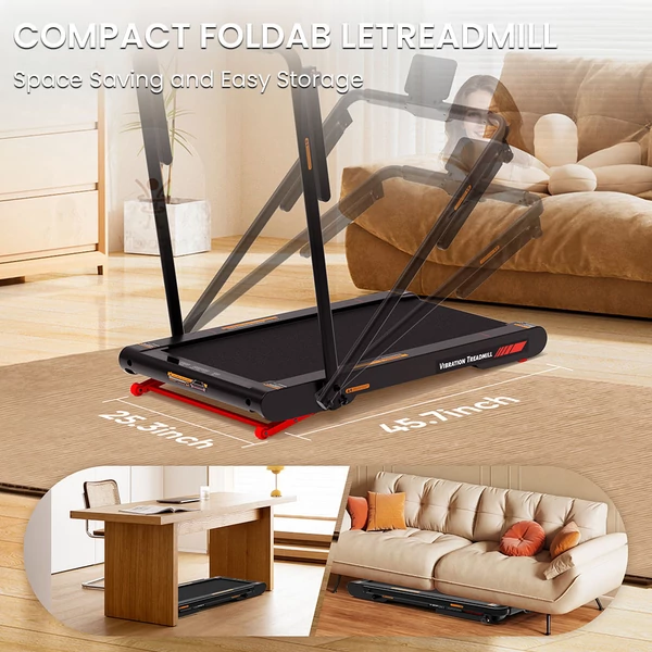 Sperax P3Max rezgő gyaloglópad kapaszkodóval, csendes 2.5HP motorral, 10% dőléssel és 160 kg teherbírással