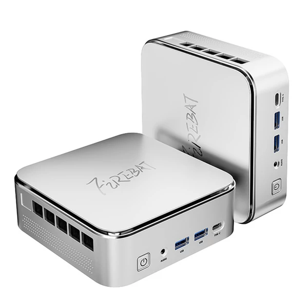 FIREBAT F2 mini PC – Intel Core i5‑14450HX, 16GB DDR4, 512GB SSD, UHD Graphics, 4K hármas kijelző, HDMI/DP/Type‑C, WiFi 6, BT 5.2