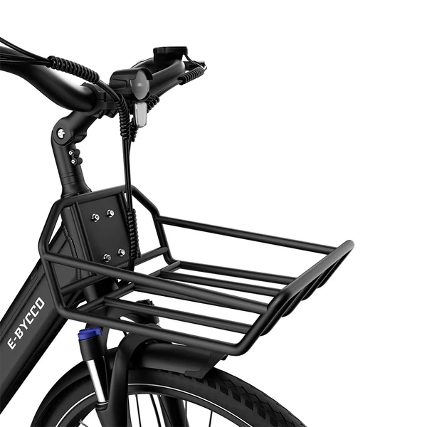 E·Bycco V1 elektromos kerékpár, 250W (500W), 36V 15.6Ah kivehető akku, 25 km/h, akár 90 km hatótáv, 28” e-bike, SHIMANO 7 seb., dupla tárcsafék – Fekete