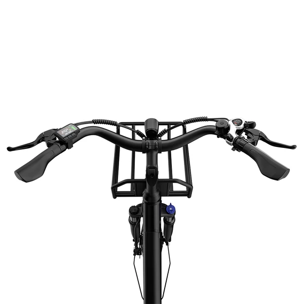 E·Bycco V1 elektromos kerékpár, 250W (500W), 36V 15.6Ah kivehető akku, 25 km/h, akár 90 km hatótáv, 28” e-bike, SHIMANO 7 seb., dupla tárcsafék – Fekete