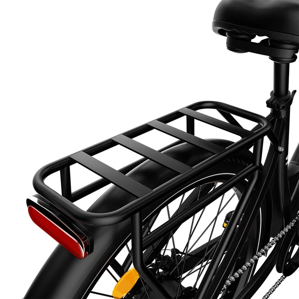 E·Bycco V1 elektromos kerékpár, 250W (500W), 36V 15.6Ah kivehető akku, 25 km/h, akár 90 km hatótáv, 28” e-bike, SHIMANO 7 seb., dupla tárcsafék – Fekete