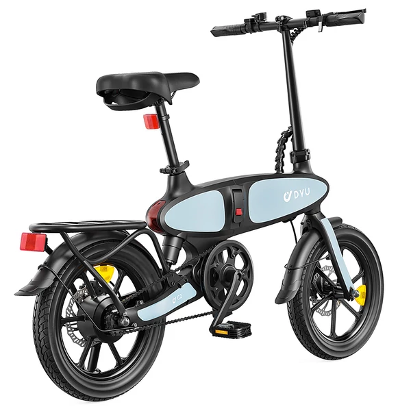 DYU C2 összecsukható elektromos kerékpár, 250W motor, 48V 7.5Ah akku, 25 km/h, 50 km hatótáv, 16” terepgumi, tárcsafék, IP54