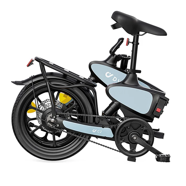 DYU C2 összecsukható elektromos kerékpár, 250W motor, 48V 7.5Ah akku, 25 km/h, 50 km hatótáv, 16” terepgumi, tárcsafék, IP54