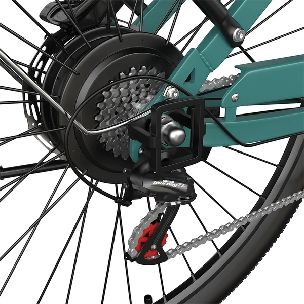 PIXAR C1 PRO városi elektromos kerékpár, 250W motor, 36V 18Ah akku, 80–100 km hatótáv, 25 km/h, Shimano 7 fokozat, hidraulikus fék, kosárral – Kék