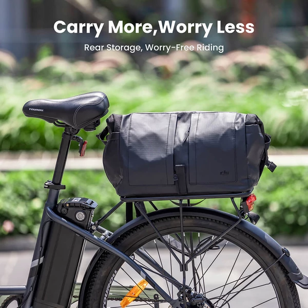 Touroll B1 elektromos városi kerékpár, 250W motorral, 45Nm nyomatékkal, 26x1.95 gumi, 36V 15.6Ah akkumulátor, 90km hatótáv, 7 sebesség, IPX4 – Szürke