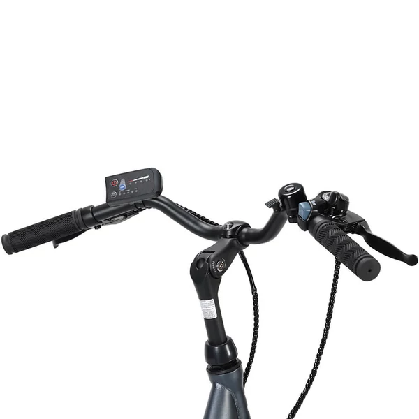 Touroll B1 elektromos városi kerékpár, 250W motorral, 45Nm nyomatékkal, 26x1.95 gumi, 36V 15.6Ah akkumulátor, 90km hatótáv, 7 sebesség, IPX4 – Szürke