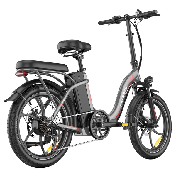 Fafrees F20+ összecsukható elektromos kerékpár, 250W motor, 36V 20Ah akku, 20x3.0 gumi, 25km/h, 90km hatótáv, tárcsafék, első teleszkóp – Szürke