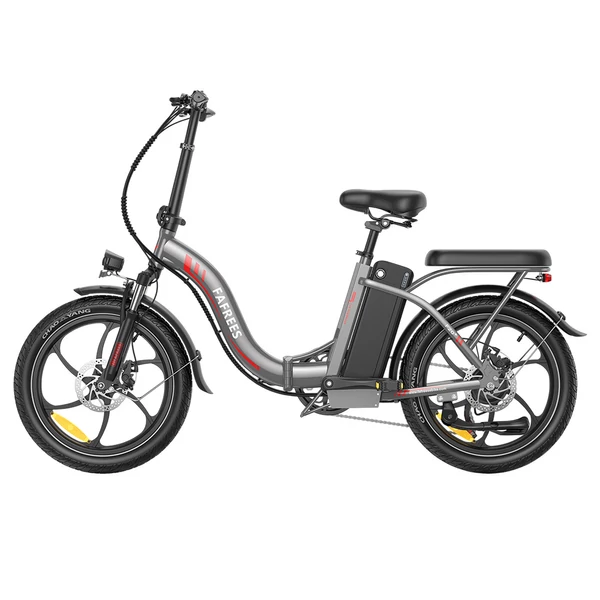 Fafrees F20+ összecsukható elektromos kerékpár, 250W motor, 36V 20Ah akku, 20x3.0 gumi, 25km/h, 90km hatótáv, tárcsafék, első teleszkóp – Szürke