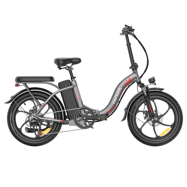 Fafrees F20+ összecsukható elektromos kerékpár, 250W motor, 36V 20Ah akku, 20x3.0 gumi, 25km/h, 90km hatótáv, tárcsafék, első teleszkóp – Szürke