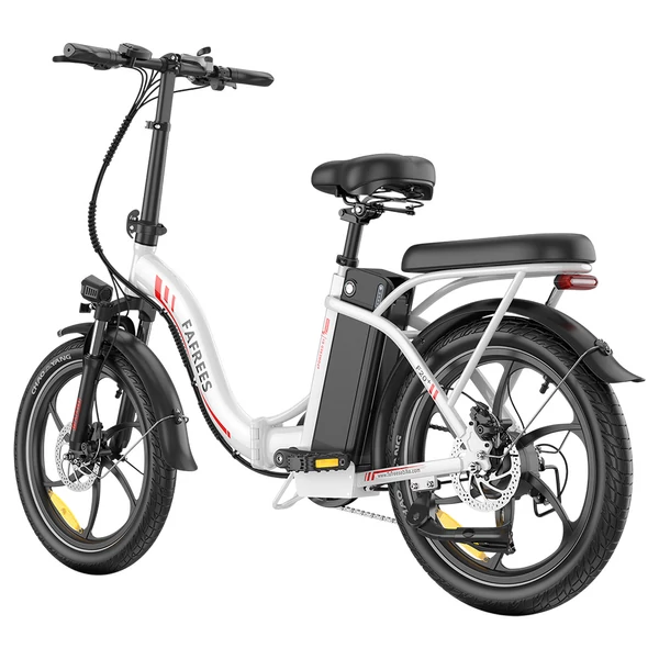 Fafrees F20+ összecsukható elektromos kerékpár, 250W motor, 36V 20Ah akku, 20x3.0 gumi, 25km/h, 90km hatótáv, tárcsafék, első teleszkóp – Fehér