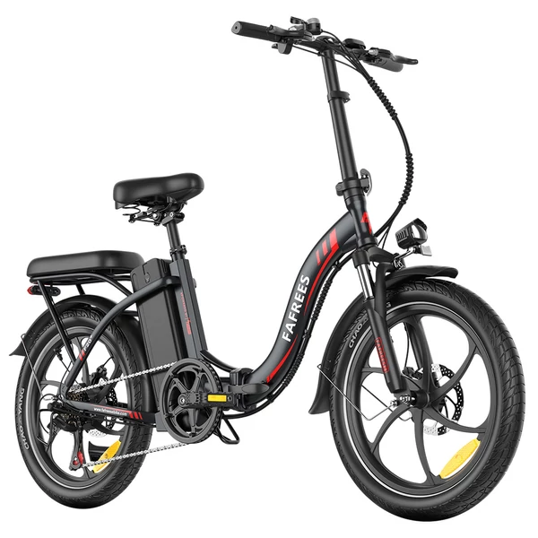 Fafrees F20+ összecsukható elektromos kerékpár, 250W motor, 36V 20Ah akku, 20x3.0 gumi, 25km/h, 90km hatótáv, tárcsafék, első teleszkóp – Fekete