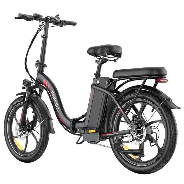 Fafrees F20+ összecsukható elektromos kerékpár, 250W motor, 36V 20Ah akku, 20x3.0 gumi, 25km/h, 90km hatótáv, tárcsafék, első teleszkóp – Fekete