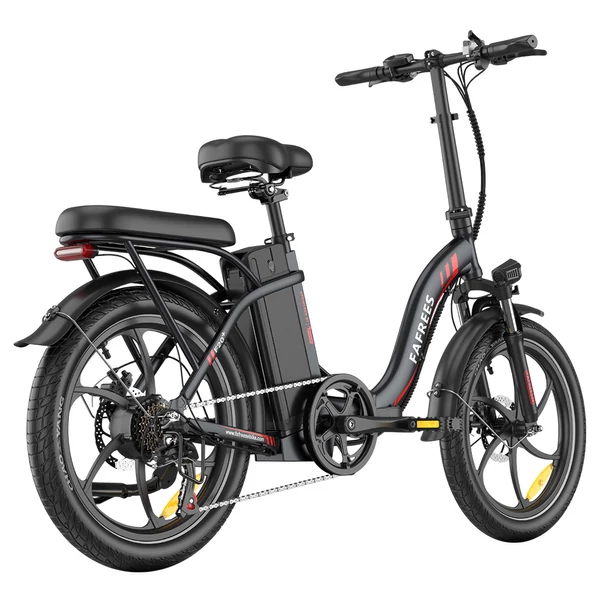 Fafrees F20+ összecsukható elektromos kerékpár, 250W motor, 36V 20Ah akku, 20x3.0 gumi, 25km/h, 90km hatótáv, tárcsafék, első teleszkóp – Fekete