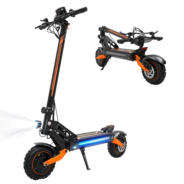 iScooter W12 összecsukható elektromos roller, dupla 1500W motor, 52V 25Ah akku, 70km/h, 100km hatótáv, terepgumi, 150kg teherbírás