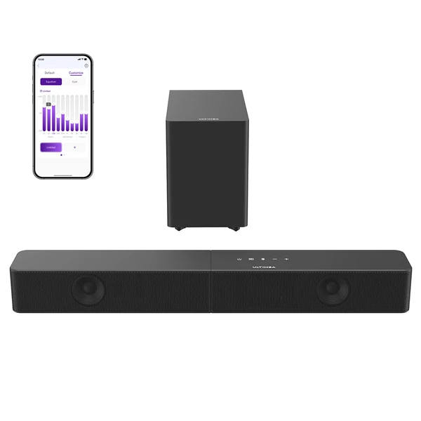 ULTIMEA Poseidon R3T 2.1 hangprojektor szett mélynyomóval, 240W csúcsteljesítmény, vezeték nélküli sub, VoiceMX, HDMI ARC/eARC, Bluetooth 6.0