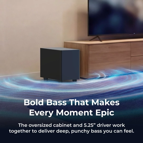 ULTIMEA Poseidon R3T 2.1 hangprojektor szett mélynyomóval, 240W csúcsteljesítmény, vezeték nélküli sub, VoiceMX, HDMI ARC/eARC, Bluetooth 6.0