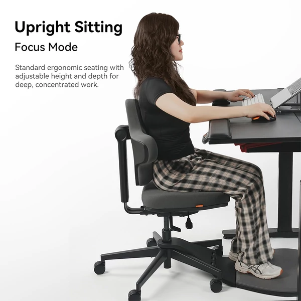 NEWTRAL MT-M Standing‑Mate ergonomikus álló szék, 5 az 1-ben adaptív ülés, dönthető háttámla, állítható magasság, 150kg teherbírás – Sötétszürke