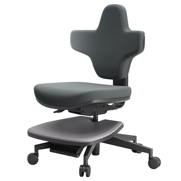 NEWTRAL MT-M Standing‑Mate ergonomikus álló szék, 5 az 1-ben adaptív ülés, dönthető háttámla, állítható magasság, 150kg teherbírás – Sötétszürke