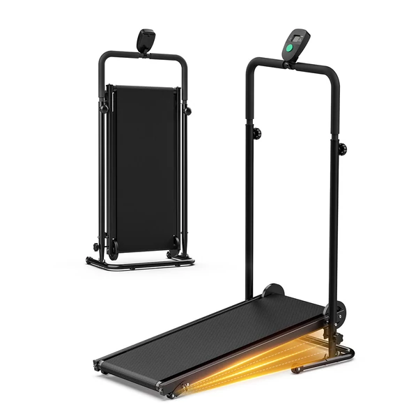 Akluer RJ401 motor nélküli futópad 5% dőléssel, 3 sebességfokozattal, 92×39 cm futófelülettel, 150 kg teherbírással, LED kijelzővel