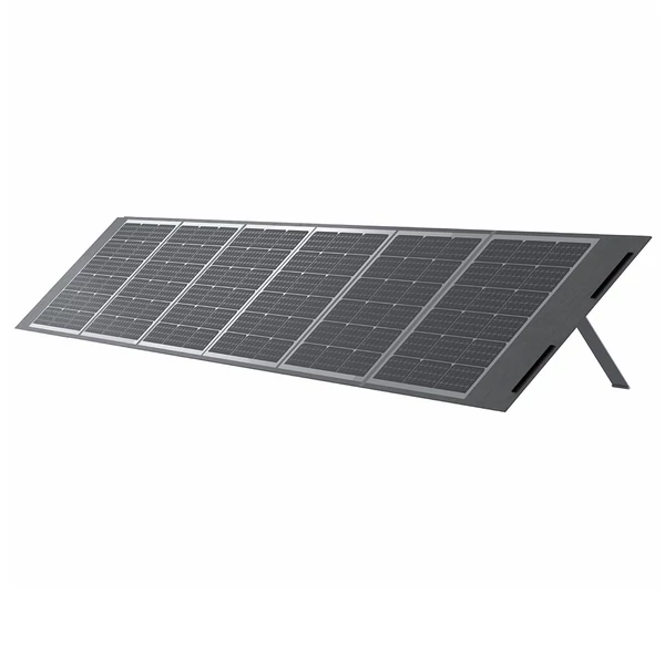 NEWSMY 400W hordozható napelem, 24.3% hatékonyság, IP65 védelem, MC4/XT60/DC kimenet, összecsukható kialakítás, 6 támasz, kempinghez és vészhelyzethez