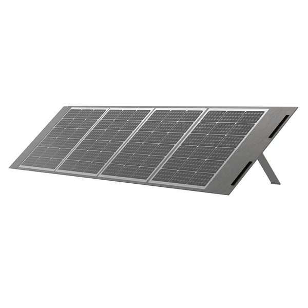 NEWSMY 200W hordozható napelem, 24.3% hatékonyság, IP65 védelem, MC4/XT60/DC kimenet, összecsukható kialakítás, 4 támasz, kempinghez és vészhelyzethez