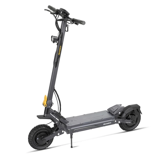 Ausom Gosoul 2 kétmotoros elektromos roller, 2200W csúcs, 50km/h, 70km hatótáv, 48V 13.5Ah akkumulátor, lengőkaros felfüggesztés, E‑ABS, tárcsafék